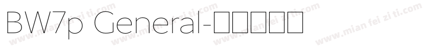 BW7p General字体转换